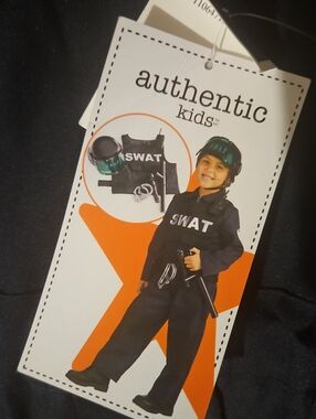 Authentic Kids Swat Costume Size XS 4 New